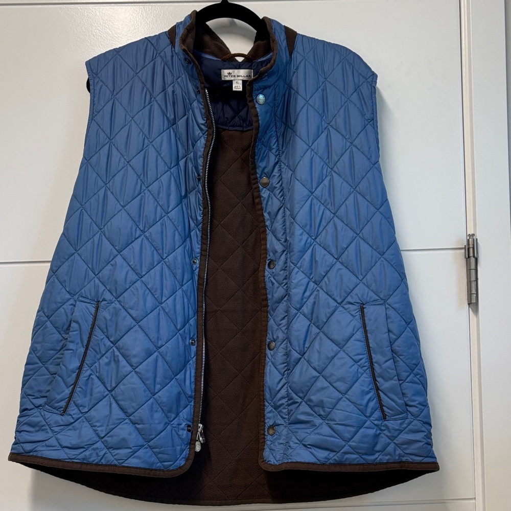 Peter Millar Blue Quilted Vest